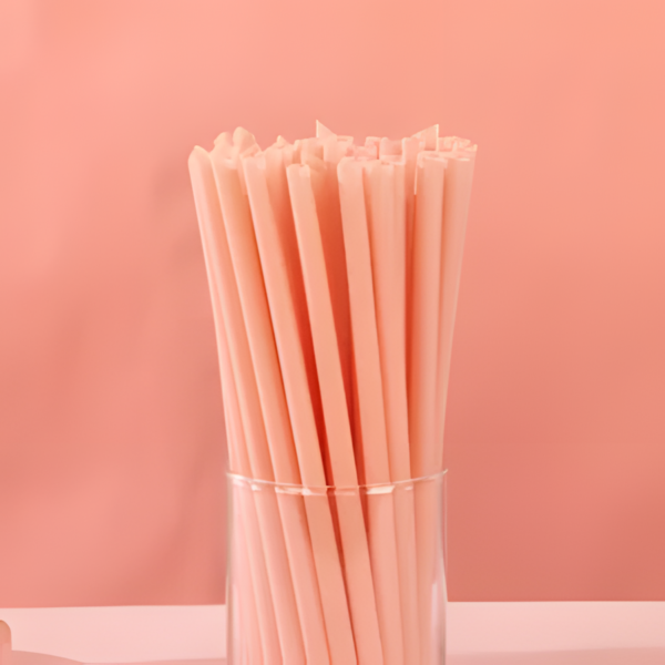 Bubble Tea and Shave Ice Straws, Pink PLA Biodegradable and Creative Food-grade with Pitaya Fruit Powder，100pack，6x190mm - Image 3
