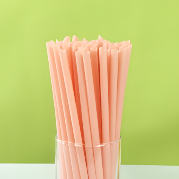 Bubble Tea and Shave Ice Straws, Pink PLA Biodegradable and Creative Food-grade with Pitaya Fruit Powder，100pack，6x190mm - Image 2