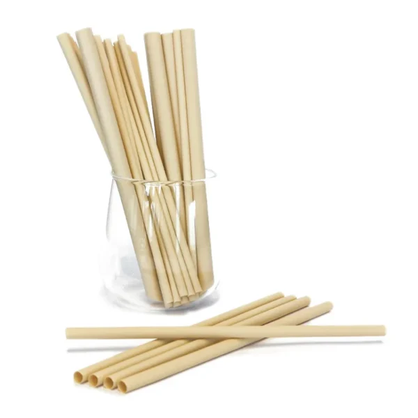 100 Pack 6x210mm Straws with Angled and Straight Tips, Made from Biodegradable Bamboo Fiber, Ideal for Coffee, Milk tea - Image 4
