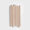 100 Pack 6x210mm Straws with Angled and Straight Tips, Made from Biodegradable Bamboo Fiber, Ideal for Coffee, Milk tea