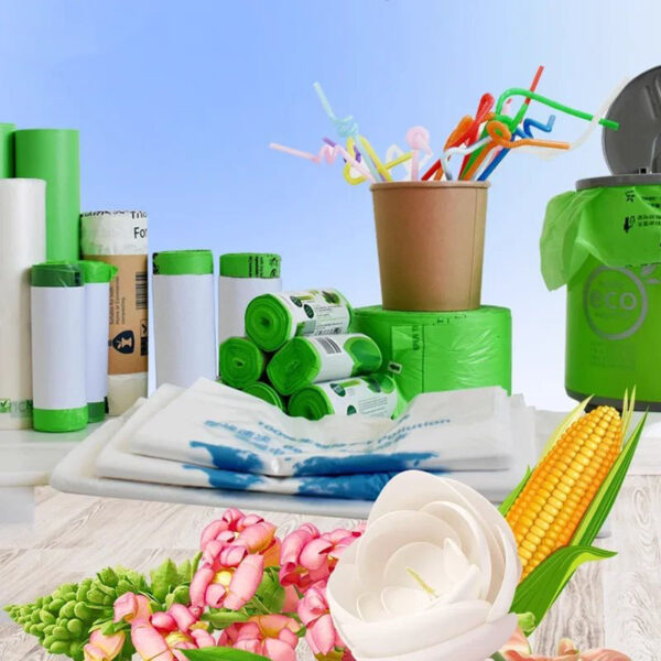Corn Starch Based Trash Bags - Biodegradable, Compostable, and Eco-Friendly (20L/100 Count) - 10 Rolls - Image 3