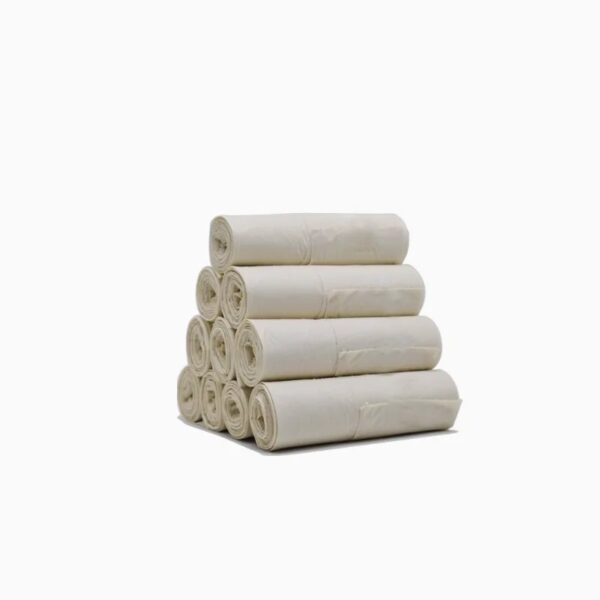 Eco-Friendly Corn Starch Based Biodegradable Garbage Bags - 20L White Vest Style 10 Rolls/100 Bags - Image 4