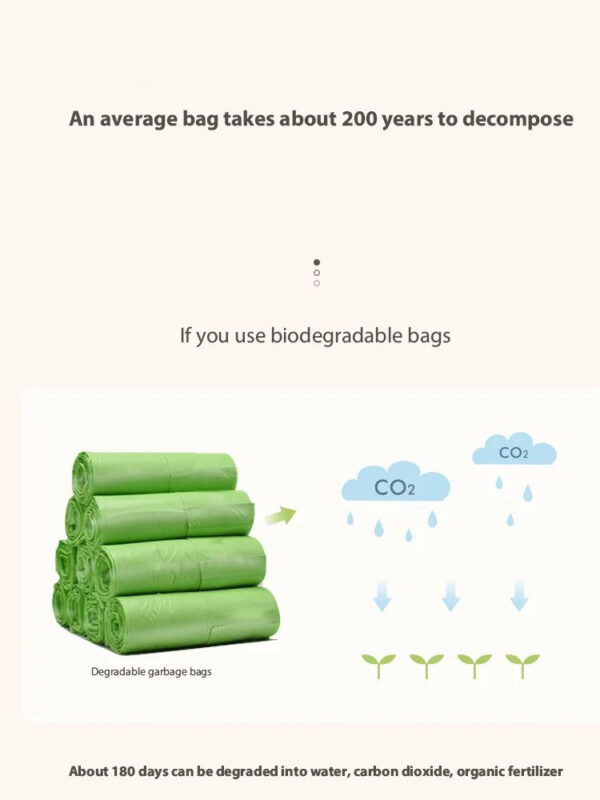 Corn Starch Based Trash Bags - Biodegradable, Compostable, and Eco-Friendly (20L/100 Count) - 10 Rolls - Image 5