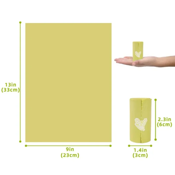 Biodegradable Trash Bags - Pet Waste Bags with Corn Starch Base - Image 3