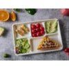 100% Compostable 5 Compartment Paper Plates, 100 Pack, 12.5 * 8.6 inch Disposable School Lunch Trays,Eco-Friendly Bagasse Plates - Image 4