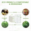 100% Compostable 5 Compartment Paper Plates, 100 Pack, 12.5 * 8.6 inch Disposable School Lunch Trays,Eco-Friendly Bagasse Plates - Image 5
