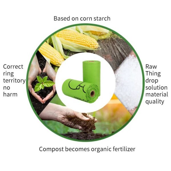 Recycling Trash Bags Biodegradable Corn Starch Fully Degradable PLA Pet Garbage Bags Poop Bags - Image 4