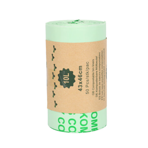 Compostable Food Waste Bags Degradable Garbage PLA Corn Starch Kitchen Waste Bags - Image 4