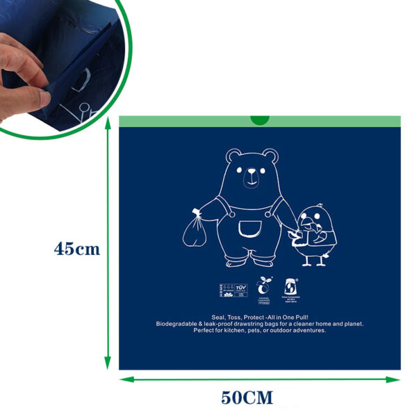 Compostable Corn Starch PLA Garbage Biological Bags - Image 2
