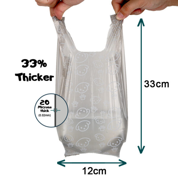 Degradable Plastic Bags Roll Carry T-Shirt Bag Biodegradable Garbage Bag - Image 5