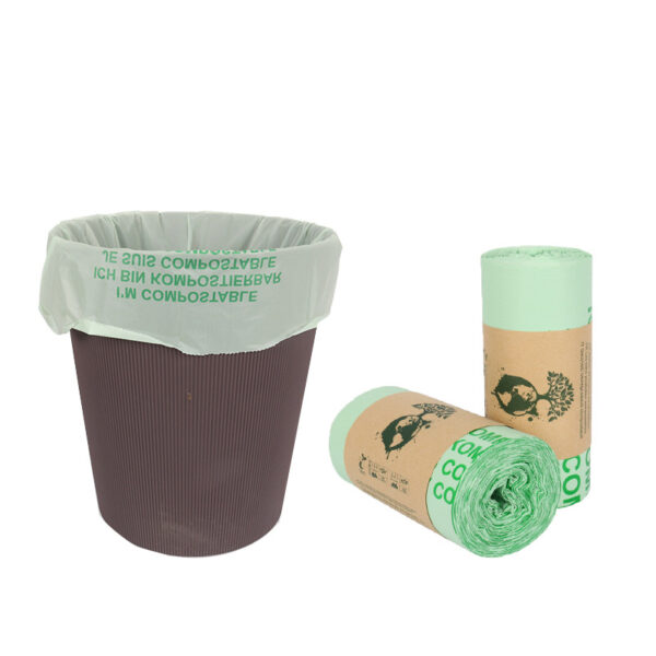 Compostable Kitchen Bin Bags Degradable Garbage Biological PLA Corn Starch Bags