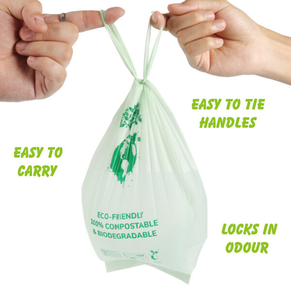 Garbage Bags With Handles Cornstarch Bag Pet - Image 3