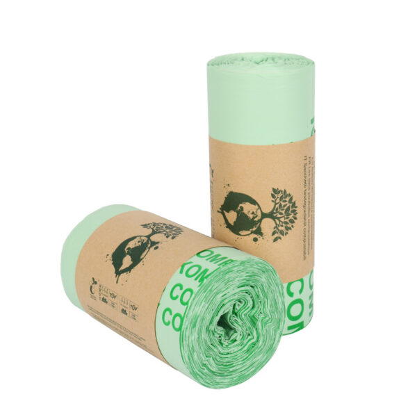 Compostable Food Waste Bags Degradable Garbage PLA Corn Starch Kitchen Waste Bags - Image 3